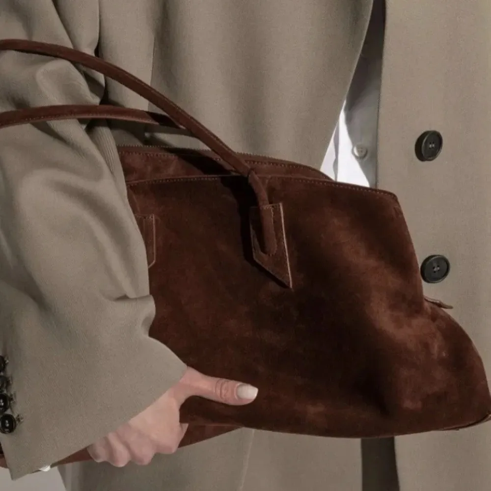 

[Full Leather Inside Outside] High-quality First-layer Cowhide Irregular Shoulder Handbag Women Casual Versatile Large-capacity