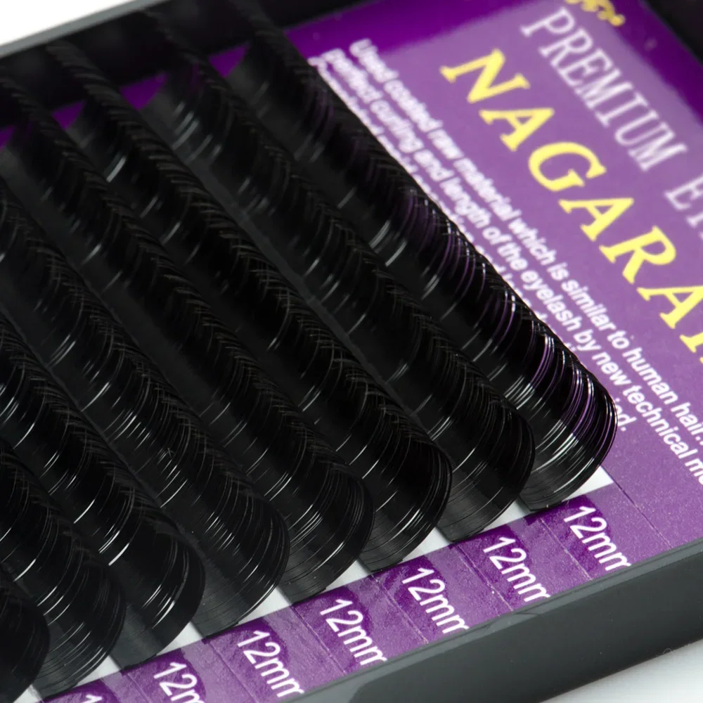 NAGARAKU 16rows Faux Mink Individual Eyelash Lashes Soft Natural Cilia Matte Lashes