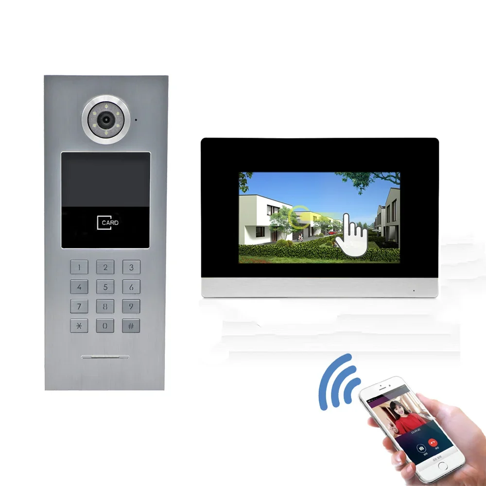Multi Apartment Wifi IP SIP TCP IP Audio And Video Intercom Door Access Control System With Tuya Smart APP