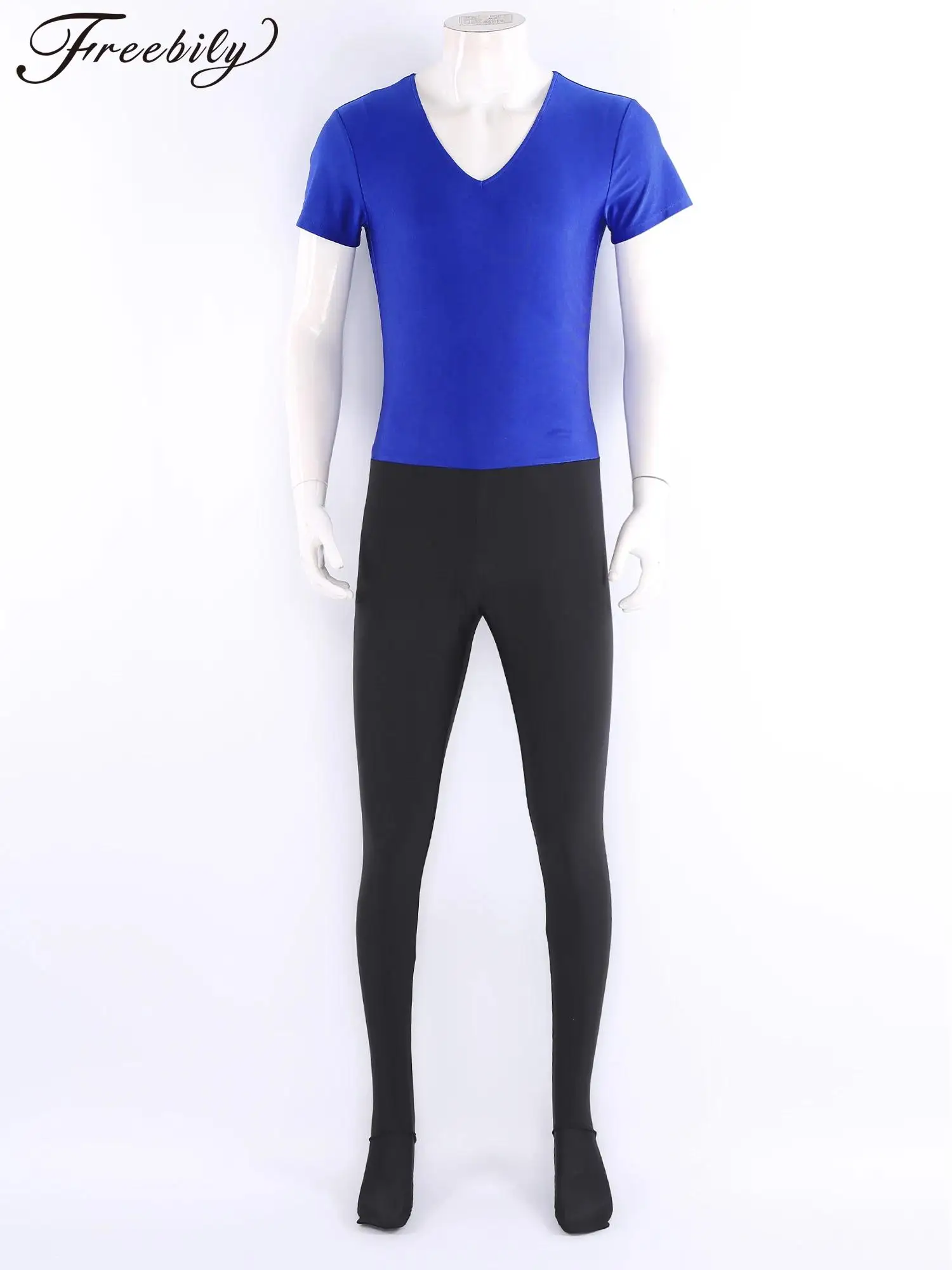 

Мужской комбинезон для балета и танцев с коротким рукавом, комбинезон, леггинсы, боди, гимнастика, катание на коньках, фитнес, спорт, йога, тренировочный купальник