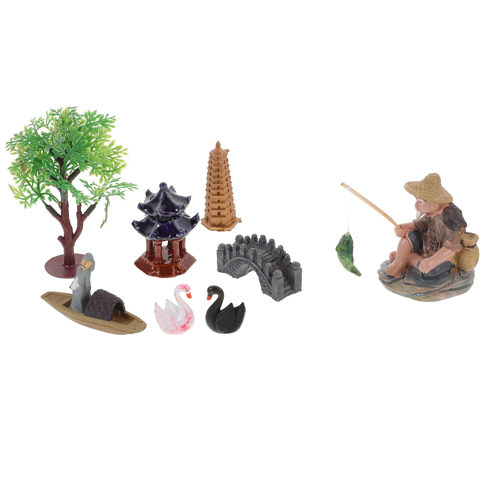 

1Set Ceramic Miniature Bonsai Rockery Desk Decor Accessories Micro Landscape Aquarium Sandbox Decorations Mini Garden Accessory