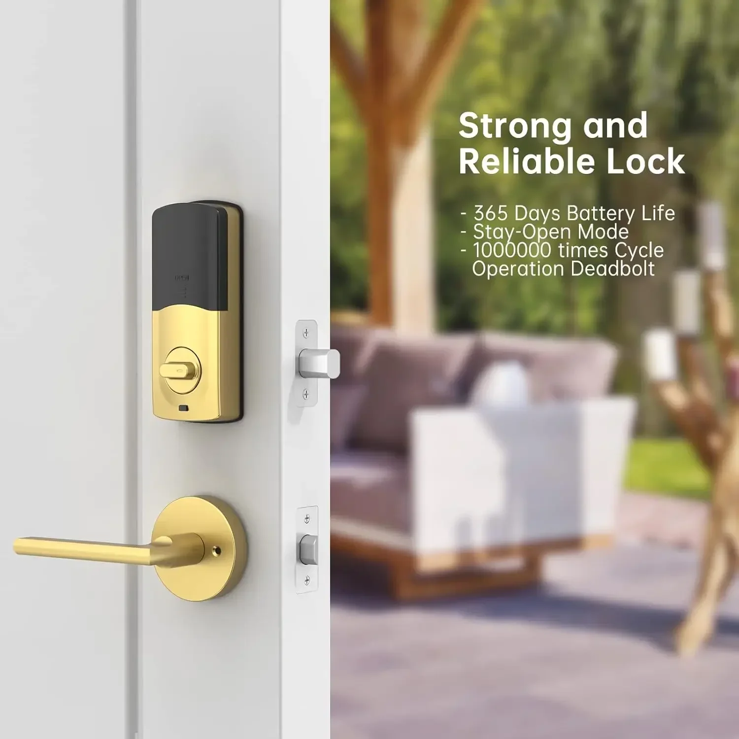 สมาร์ทล็อค SMONET บลูทูธ Keyless Entry ปุ่มกดสมาร์ท Deadbolt-ลายนิ้วมืออิเล็กทรอนิกส์ Deadbolt ล็อค,Remote Ekeys Sharing,