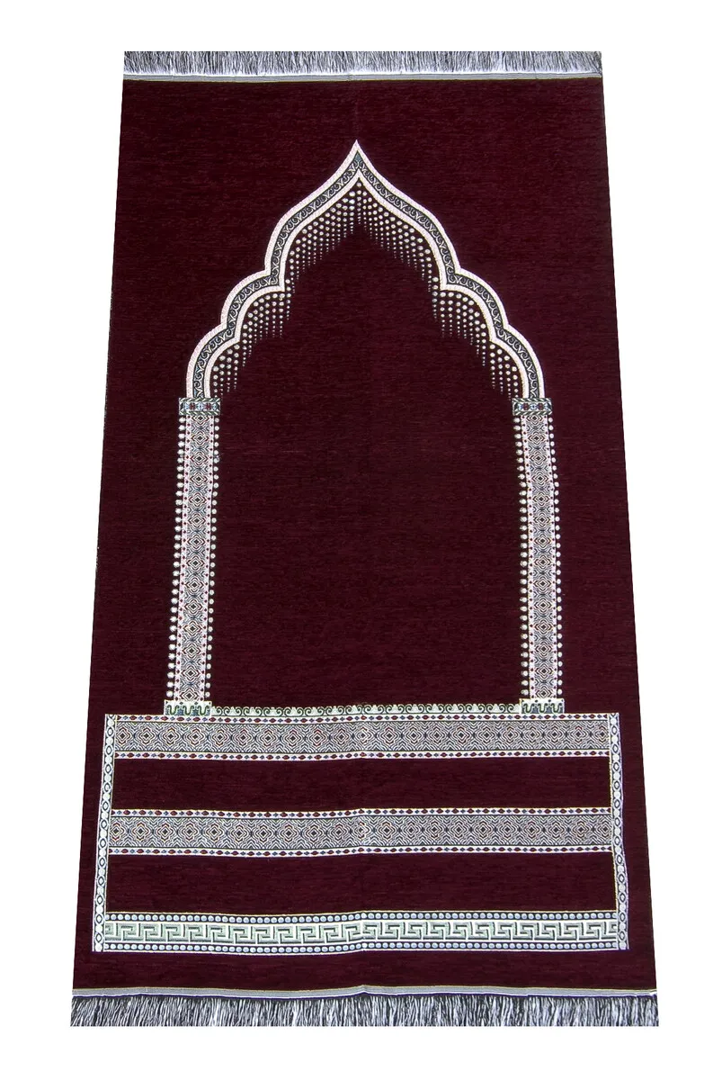 

ŞÖNİL MİHRAP IN SEE STECCADE Bordeaux Muslim Islam Sheet Prayer Mat Holy Quraan Islamic Mats