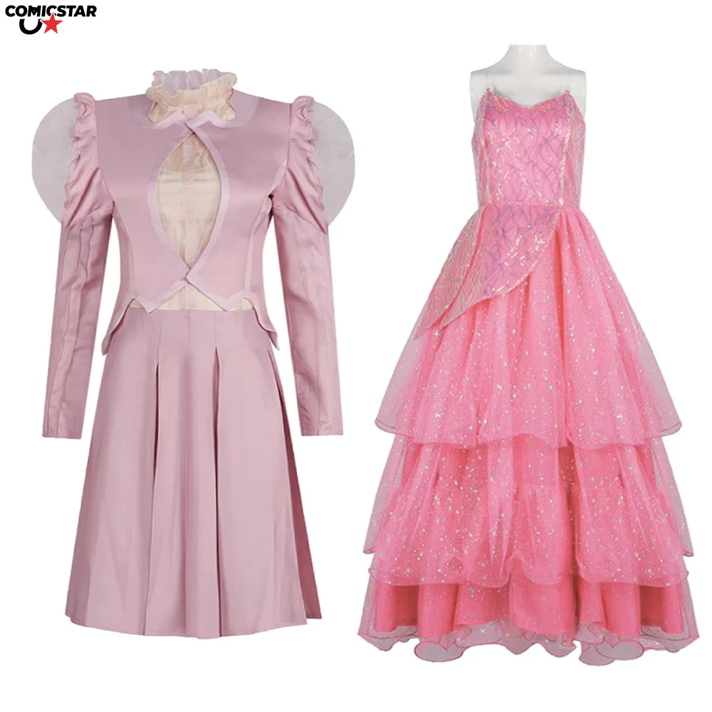 

Glinda Wicked Movie Косплей Костюм Розовое Платье Принцессы Одежда Для Взрослых Женщин Хэллоуин Маскировка Карнавальные Вечерние Наряды ﻿