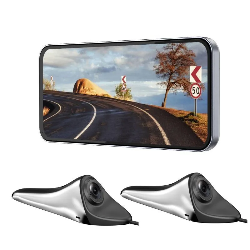 1080P electronic rearview mirror driving recorder 6.25 inch car left and right blind spot system shark fin camera