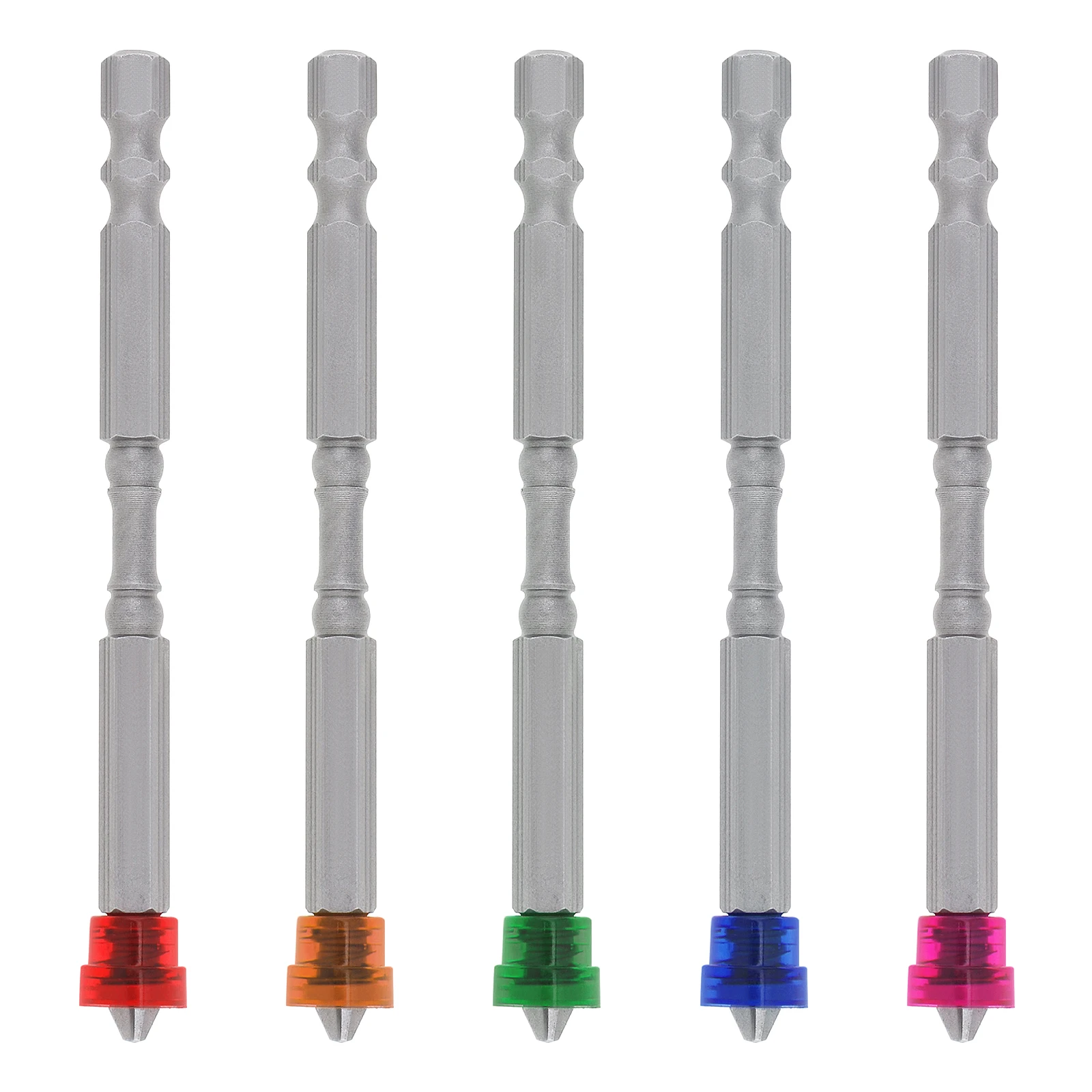 5 pezzi magnetici PH2 Phillips punte per cacciavite a testa incrociata 1/4 pollici codolo esagonale profondità arresto vite punte per trapano punte per cacciavite