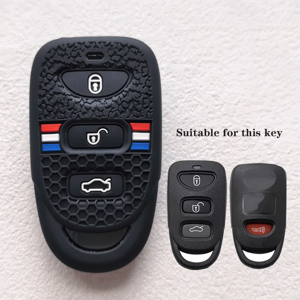 Silicone Remote Car Key Case Cover for Hyundai Kia Elantra Sonata Accent Tucson Sonata Santa FE Carens 2007-2011 Accessories
