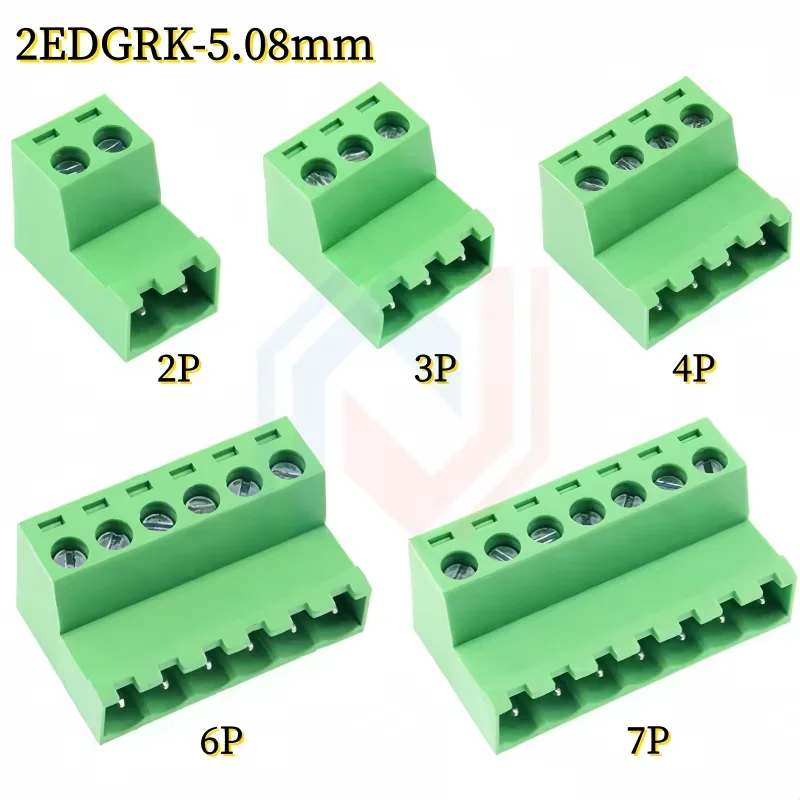 5PCS 2EDGRK 5.08mm Solderless Terminal Block Docking Type Plug-in 2EDG5.08mm 2P 3P/4P/5P/6P/7P/8P/9P/10P/12P-24P for Electronics