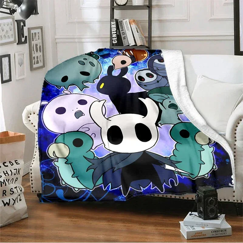 

Cartoon game hollow knight 3D printed blanket, soft and comfortable warm blanket, bed use, sofa, outdoor travel cover blanket