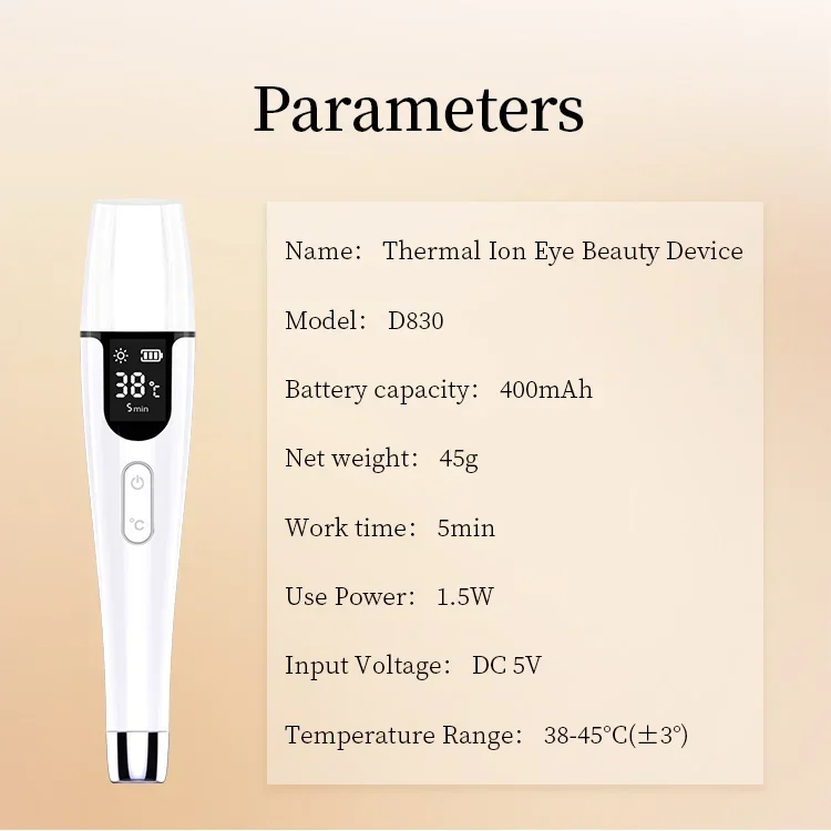 Beauty Electric Eye Massager for Dark Circles Puffiness Fine Lines Wrinkle and Bags Under Eyes with Sonic Vibration Heating