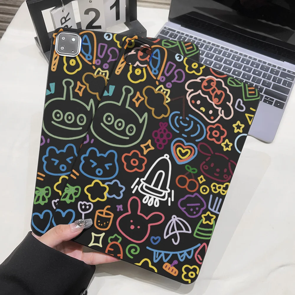 Graffiti Paint Matte Case For iPad A16 10th 11th Gen iPad Pro 11 2025 12.9 13 10.5 9.7 Air 13 11 2 9.7 inch Mini 4 2024 8.3 Capa