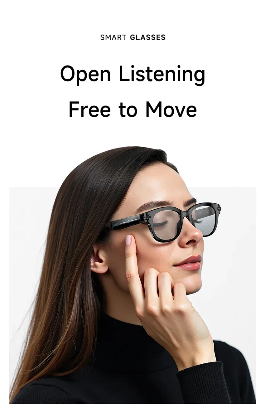 Lenovo ThinkPlus AI Smart-Brille mit Übersetzungsfunktion, Bluetooth, Sprachaufzeichnung, Musikwiedergabe – intelligente Sonnenbrille für Damen und Herren. – Detail 10