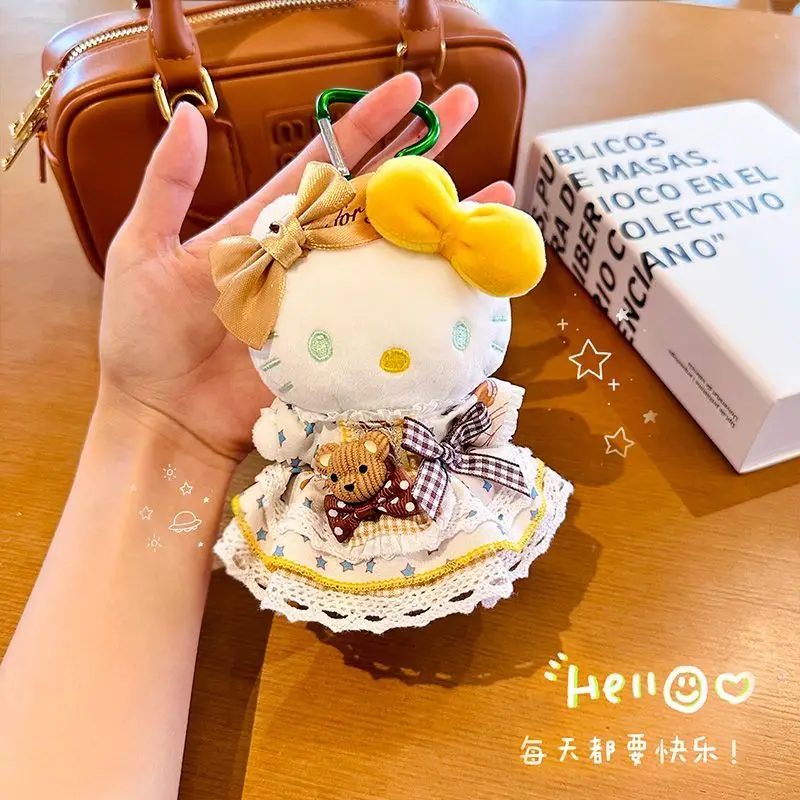 ตุ๊กตาจี้ Hello Kitty ของแท้พร้อมแท็ก ตุ๊กตาขนนุ่มน่ารัก พวงกุญแจของขวัญ