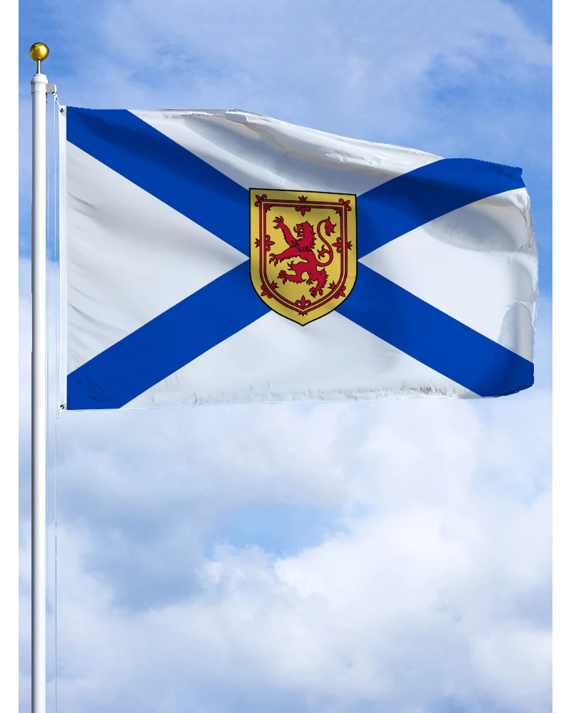 60×90 90x150 120×180CM Nova Scotia Emblem Flag Canada Polyester Printed Banner Tapestry For Decor