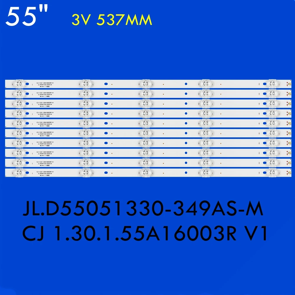 

1/5 комплекта светодиодной ленты для подсветки телевизора для PH55A16 PH55A16DSGWA B55C51 55X 55B2 LED55N3600U JL.D 55051330 -349AS-M CJ 1.30.1.55A16003R V1