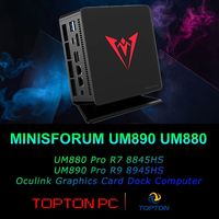 MINISFORUM UM890 UM880 Pro Mini PC Gamer AMD Ryzen 9 8945HS 7 8845HS 2*USB4 2*DDR5 2*2.5G Oculink Graphics Card Dock    Computer