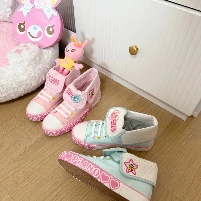 Sweet Girl Student Denim Canvas Shoes Japanese Cute Shoes Spring and Summer New Fashion Cartoon Embroidered Women's Casual Shoes view 6