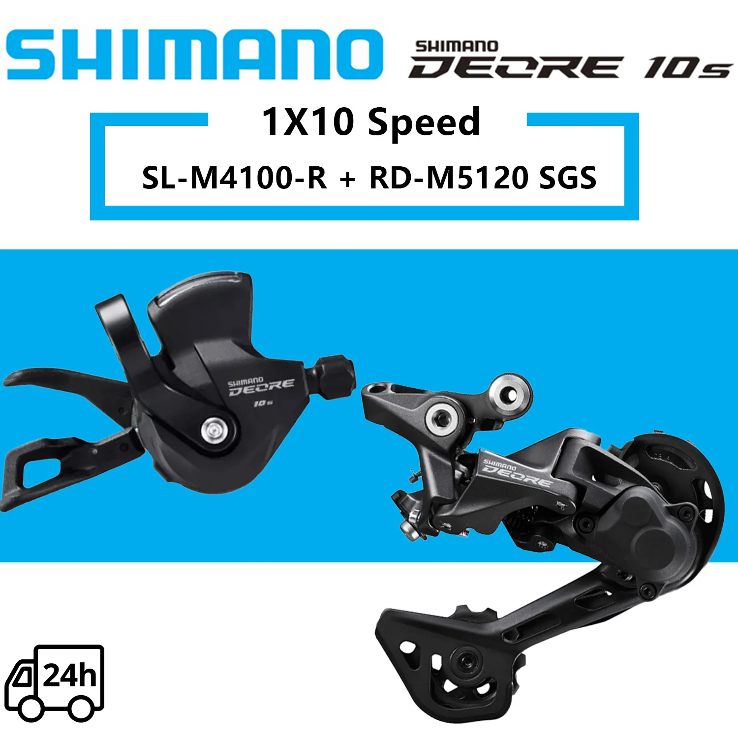 AliExpress Shimano SHIMANO DEORE 10 speed Groupset M4100 Shifter SL-M4100-R RD-M5120 RD-M4120 Rear Derailleur RD-M5120-SGS Original parts