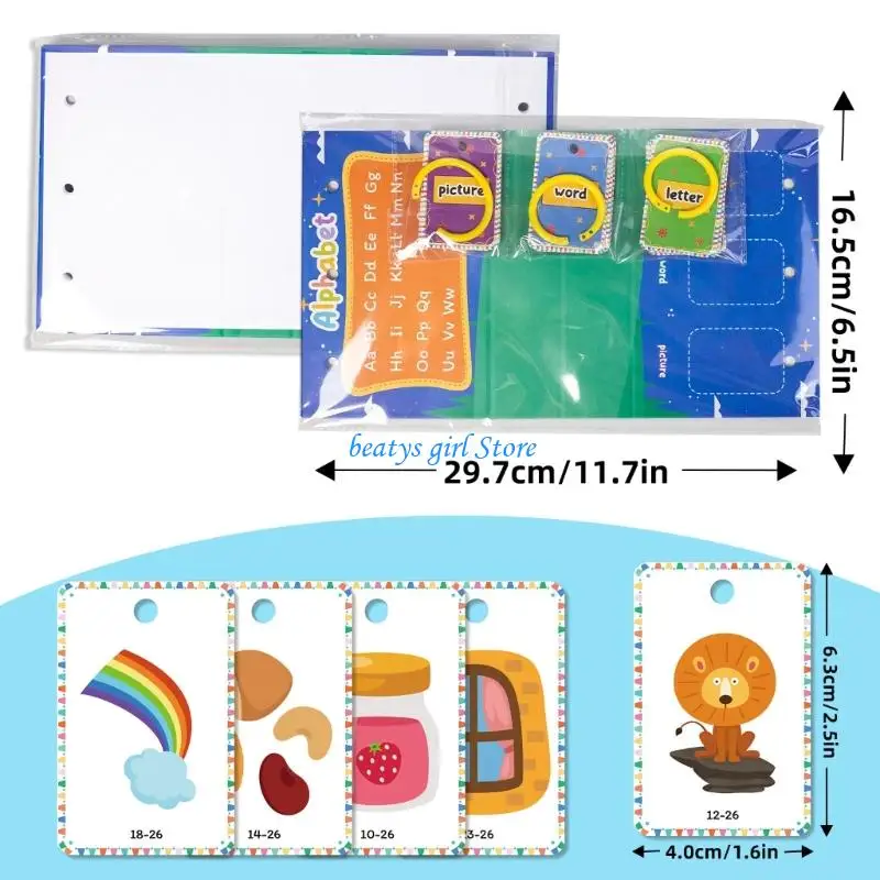 C7AB Multitheme Language Cards 78PCs Alphabets Vocabulary Set For Early Education