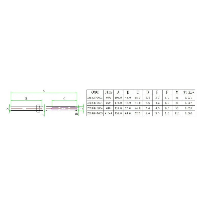 Stainless Steel 316 European Straight Bar Wire Rope Press Quick Connector Guardrail Staircase Tensioning Linking Device