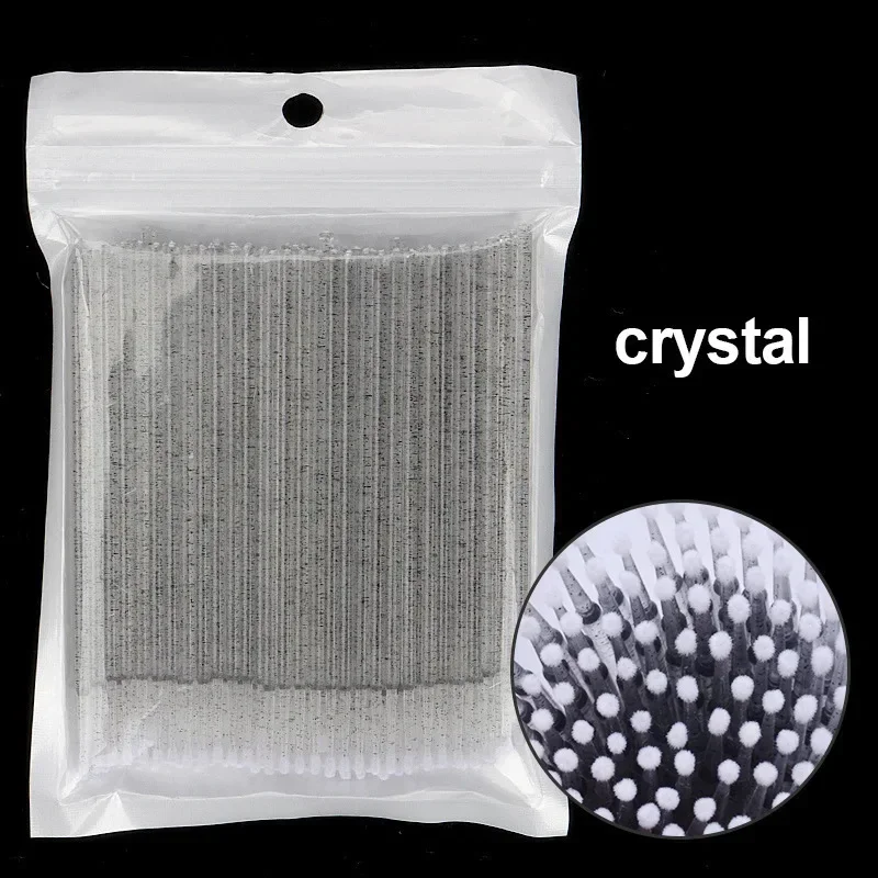 500/1000PCS Eyelash Cleaning Brush Highly Colorful Crystal Brush Eyelash Micro Brush Beauty Makeup Clean Remover Tool Wholesaler