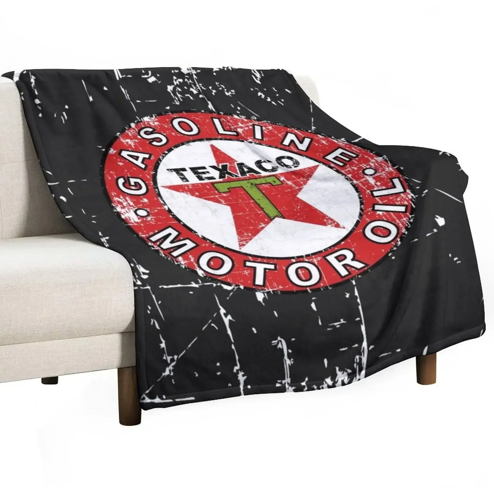 Texaco Tea Vintage Scratch Throw Blanket Custom Flannel Quilt Luxury Blankets