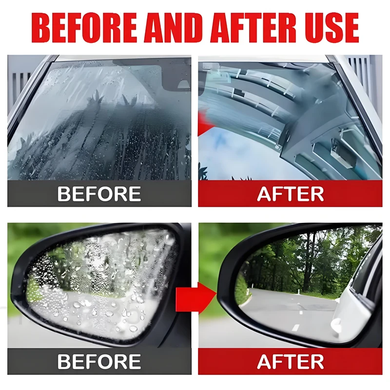 سيارة طارد المياه رذاذ مكافحة طلاء المطر وكيل للزجاج مسعور مكافحة المطر زجاج سيارة مرآة قناع وكيل البولندية P107 #6