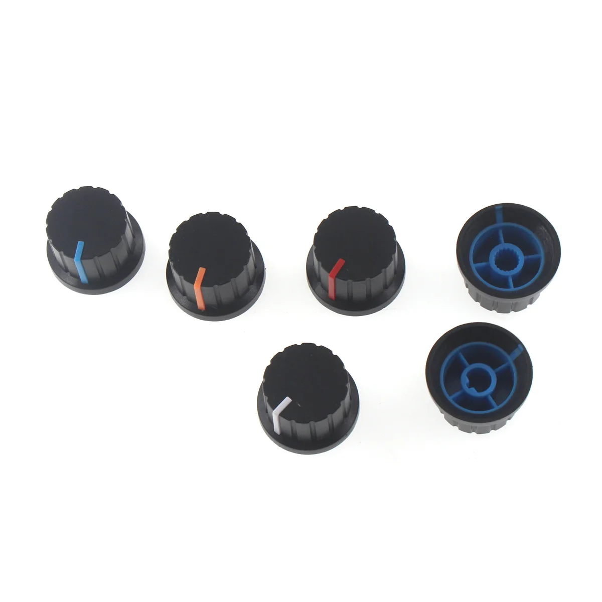 5pcs 2 색 손잡이 캡 24x15mm WH148 전위차계 손잡이 캡 플라스틱 손잡이 캡 매화 축 손잡이 모자 밀짚 손잡이 모자