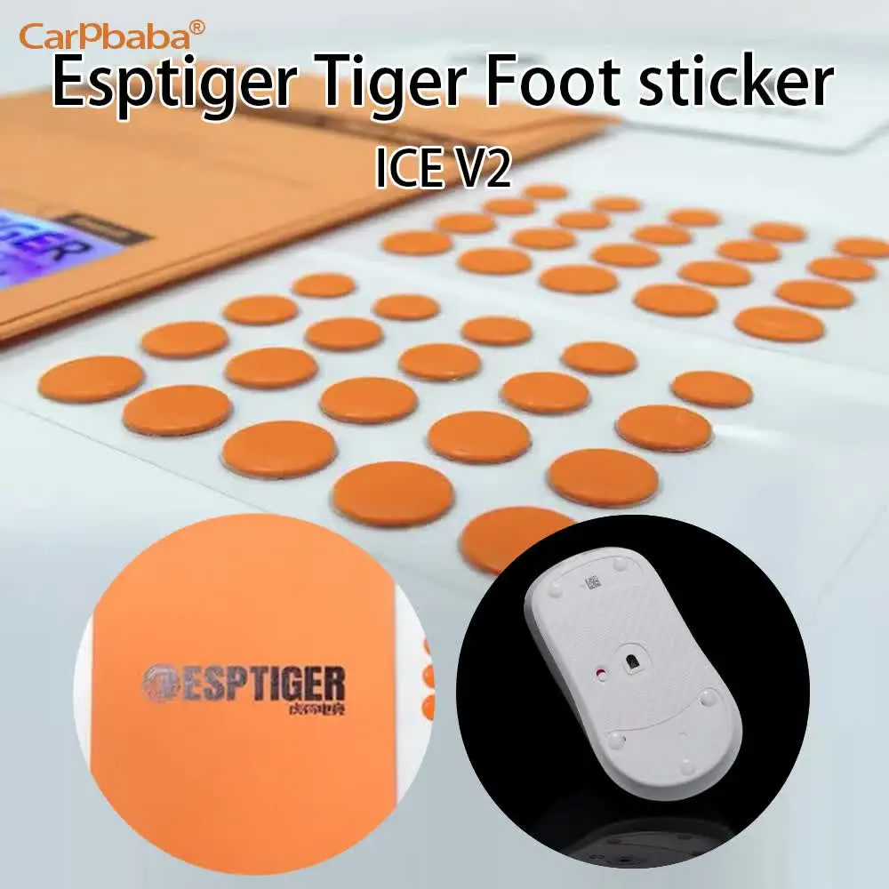 New 40PCS Esptiger Tiger ICE V2 Foot Sticker Pink DIY Small Dots Foot Pad Arc Edge Esptiger 6.5MM 7MM Mouse Accessories