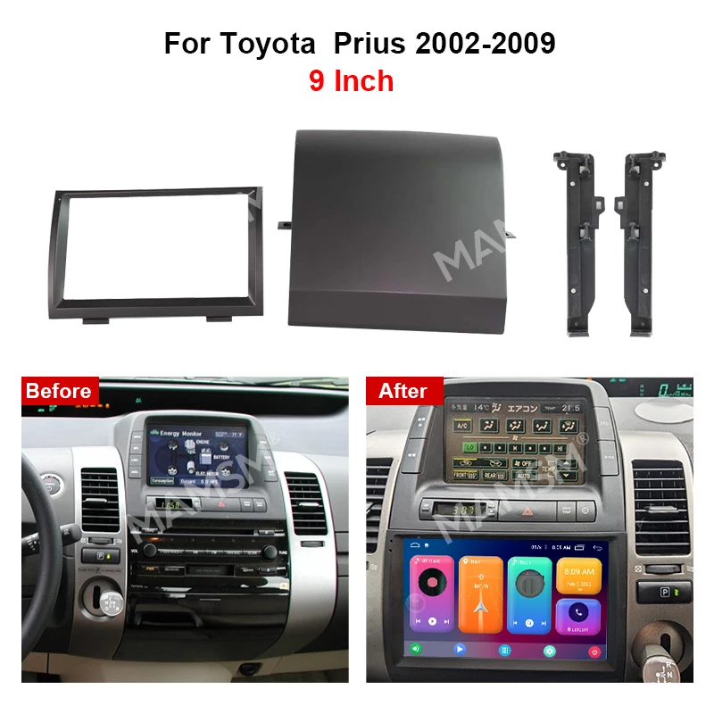 MAMSM For TOYOTA PRIUS 2002-2009 Car Radio Fascia Adapter Stereo Panel Audio Refit Installation Surround Frame Dash Kit Cover