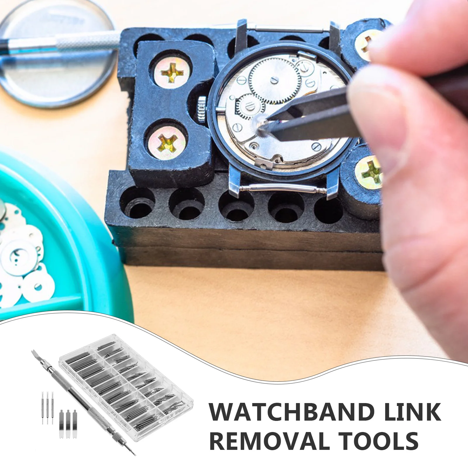 

1Set Watchband Repair Tools Durable Kit for Watchmakers Watch Band Removers Link Removal and Strap Adjustment Tools