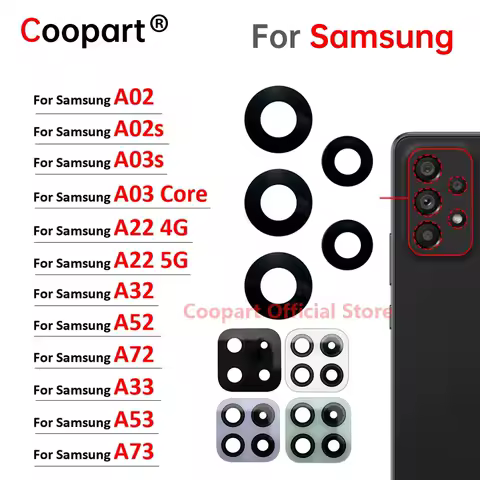 New Back Rear Camera Glass Lens For Samsung Galaxy A02 A02s A03 Core A22 4G 5G A32 A52 A72 A33 A53 A73 With Adhesive