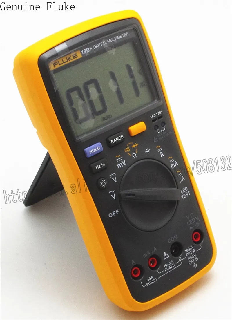 GenuineFLUKE 18B+ LED Test Digital Multimeter Meter DMM with TL75 test leads F18B+ Genuine