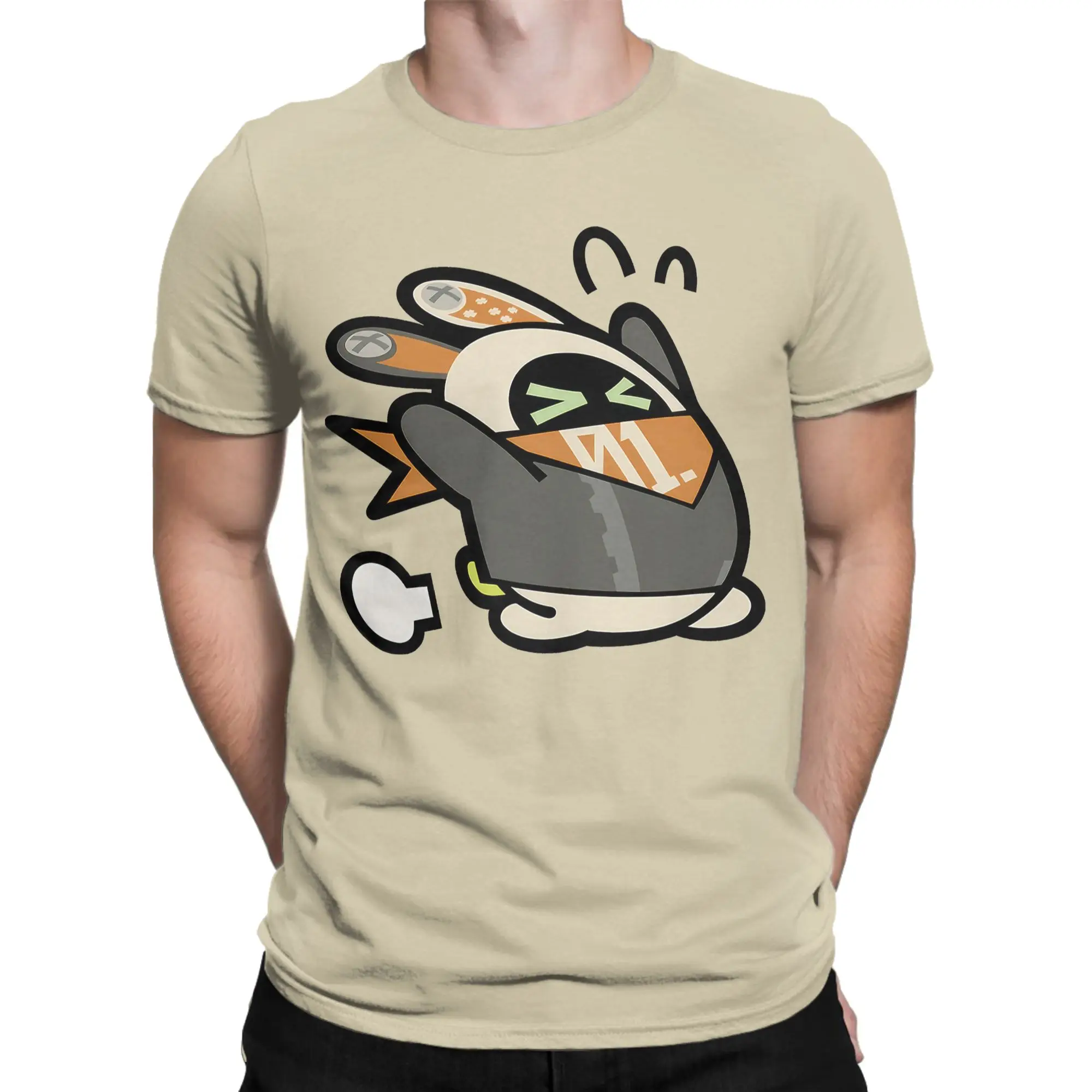 Vintage Bangboo  Zenless Zone Zero zzz T-Shirts for Men Crew Neck Pure Cotton T Shirt  Short Sleeve Tee Shirt Classic Tops