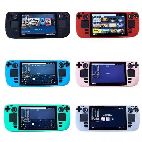 Soft Silicone Case For Steam Deck Game Console Handheld All-inclusive Anti-slip Silicone Protective Cover Accessories Silicone
