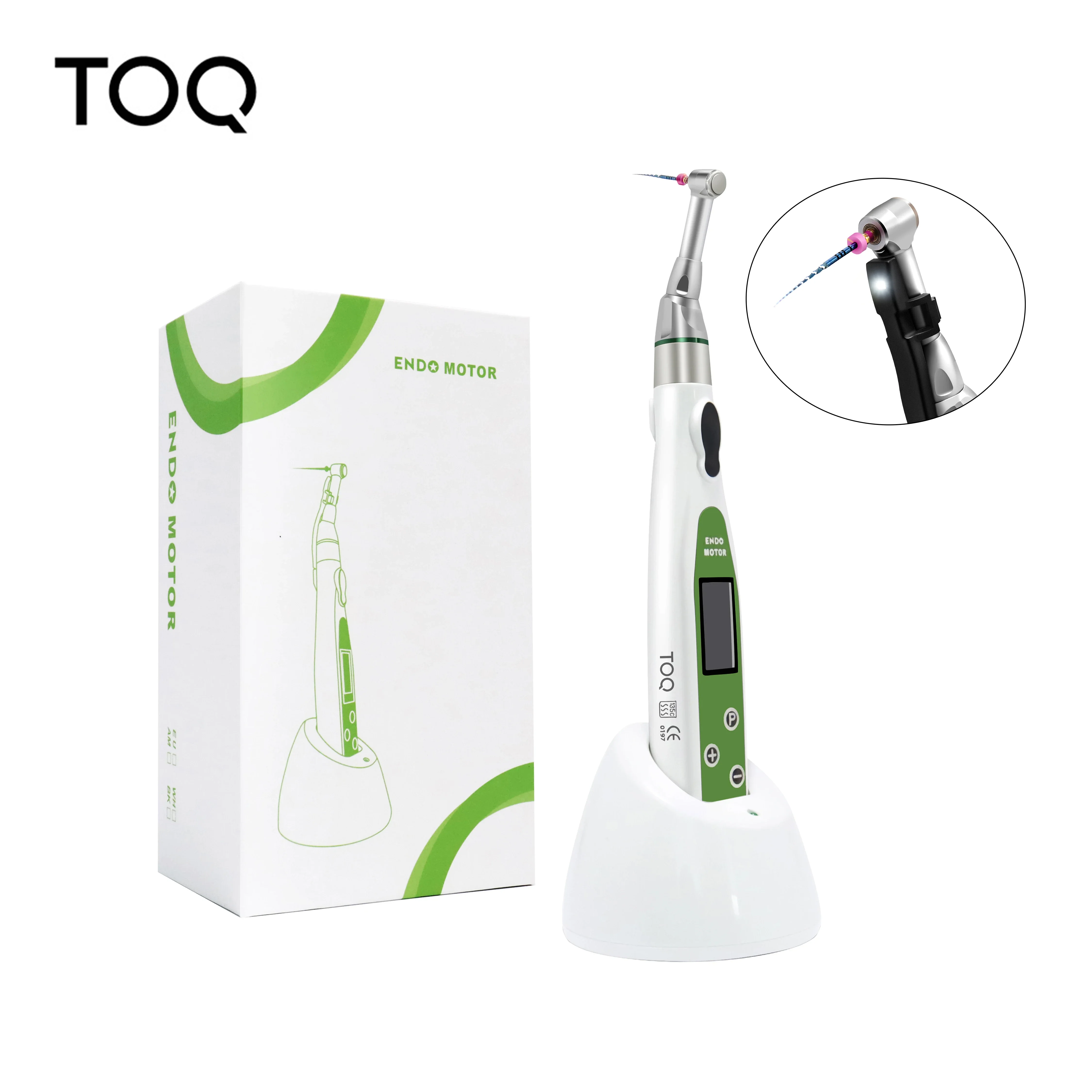 Dental Wireless Endo Motor Smart with LED Light 16:1 Reduction Contra Angle Endodontic Instrument