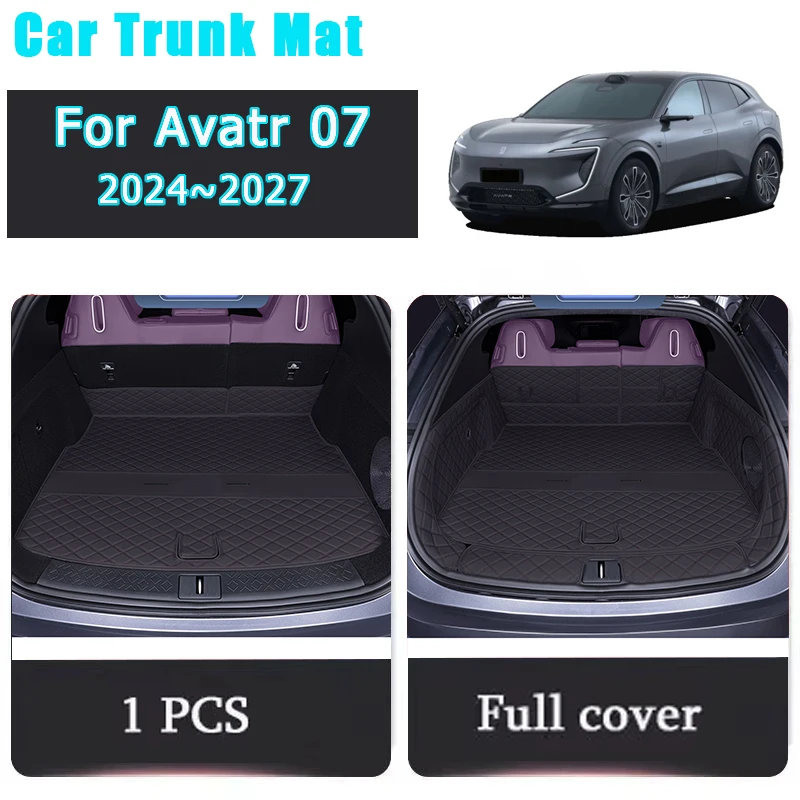 

Car Rear Trunk Mats For Avatr 07 2024 2025 2026 2027 Leather Covers Anti-dirty Cargo Liner Boot Carpet Auto Interior Accessories