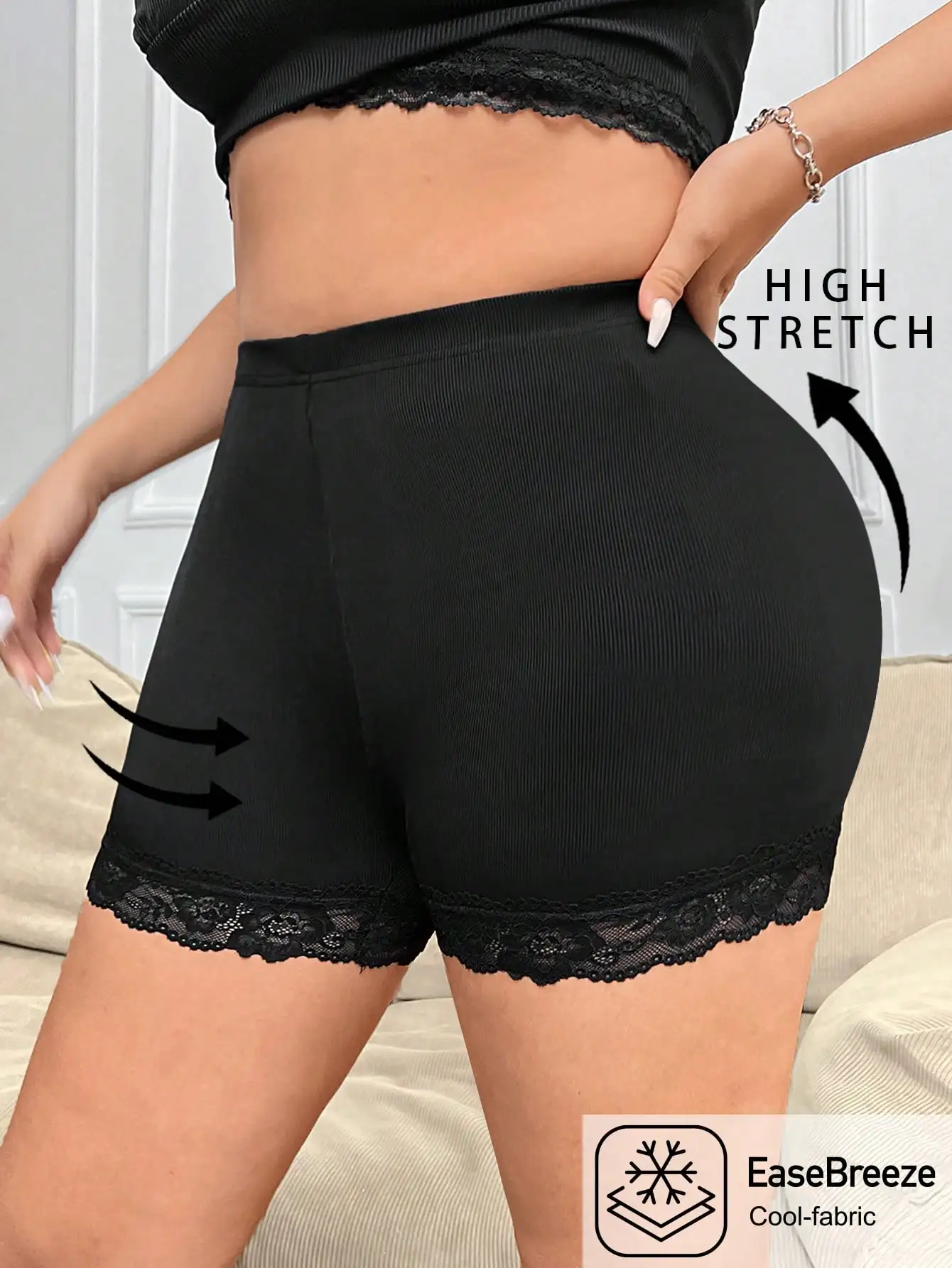 Best-selling Elegant and Fashionable Outfit, Plus-size Women's Clothing Tight Shorts for Spring, Summer and Autumn image 5