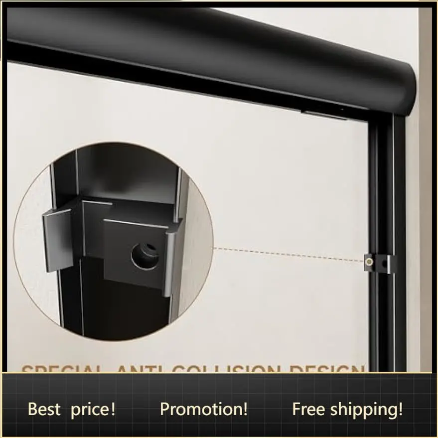 Shower Door Glass Tub Sliding 56 To 60 Inch Width By 57 Height Towel Bar Matte Black Frame Steel