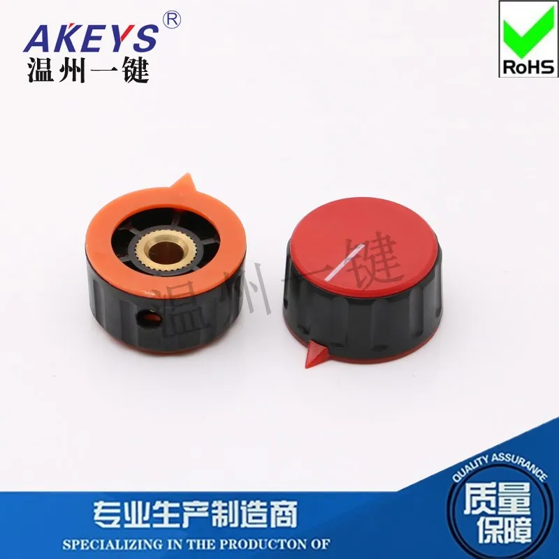 KN-28-16-Y-T-6 Potentiometer Bakelite Shell Color Turncap Welding Adjustment Hat Inner Diameter 6mm