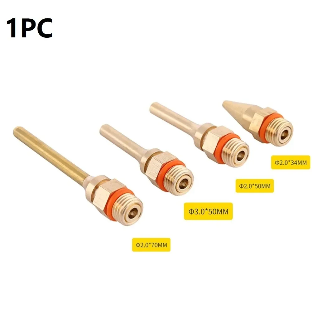 1PC Hot Melt Glue Stick Nozzle 11mm Pure Copper Small-bore Long Short Large 2.0x50mm For Welding Soldering Tools