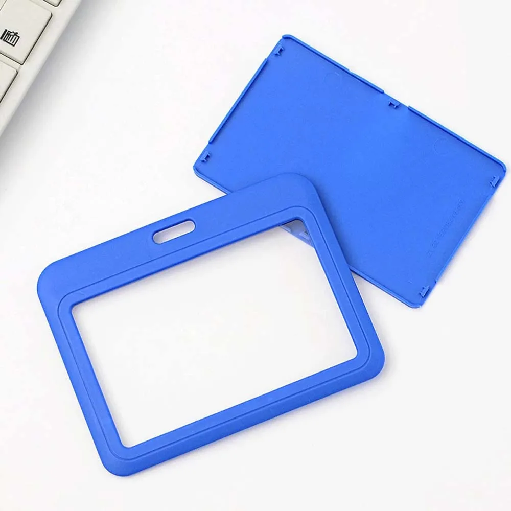 

Buckle Holder Name Tag Business Badge Holder Short Rope Keychain Badge Lanyard Holder Card Case Work Name Card Holder