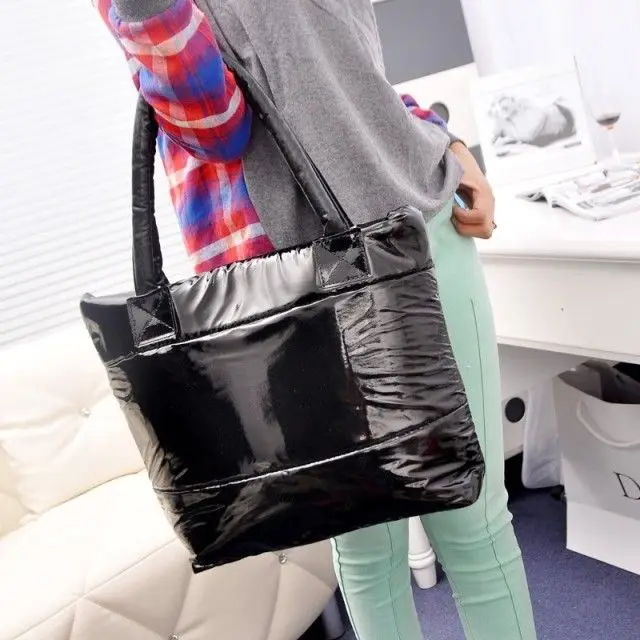 2022 New Space Cotton Women's Shoulder Bag Rhombic Check Rain Proof Fabric Luxury Brand Handbag Super Stylish Versatile Tote Bag