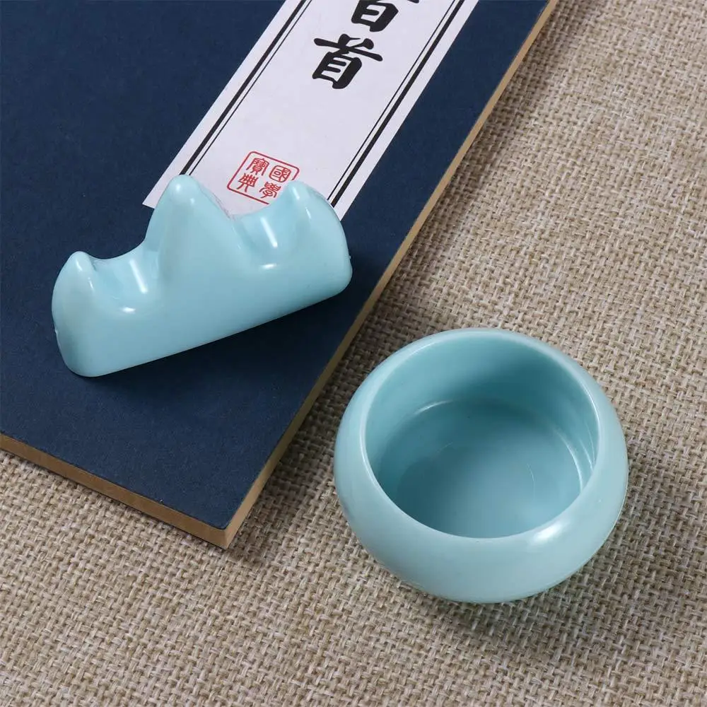 Craft Decoration Imitation Jade Writing Brush Holder Ink Painting Accessories School Office Supplies Pen Rest Stand