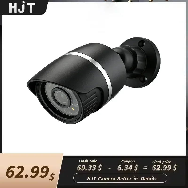 

Уличная IP-камера HJT 8MP 4K с защитой IP66, PoE, 5MP, 2MP, для видеонаблюдения, ночное видение 940 нм, 1080P, CCTV камера