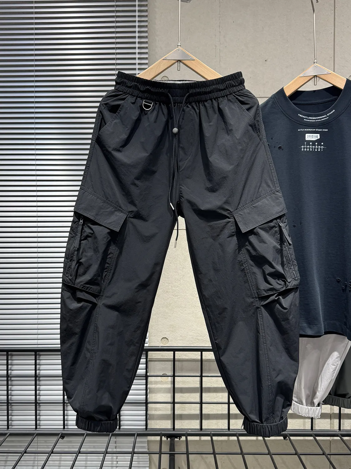 Summer Casual Men's Pants Trousers American Style Workwear Outdoor Long Pants Loose Fit Drawstring Cuffed Slimming Polyester ...