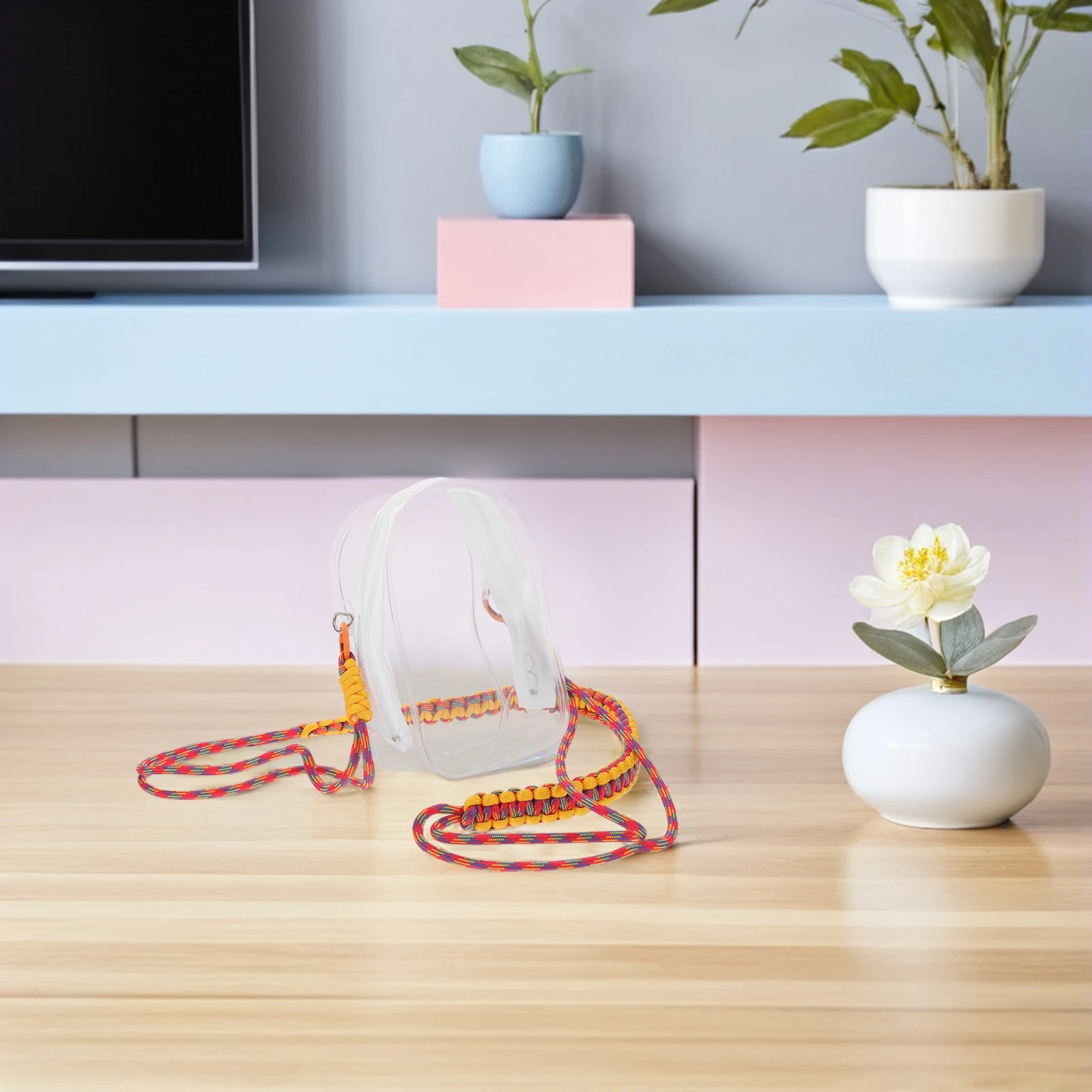 

1pcs Clear Storage Bag Transparent Organizer For Accessories Mini Figures Portable Travel Case Pvc Transport Bag With