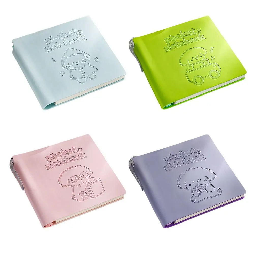 Portable Portable Pocket Book Puppy Horizontal Line Mini Notepad Thickens Notebook Pen Set Students