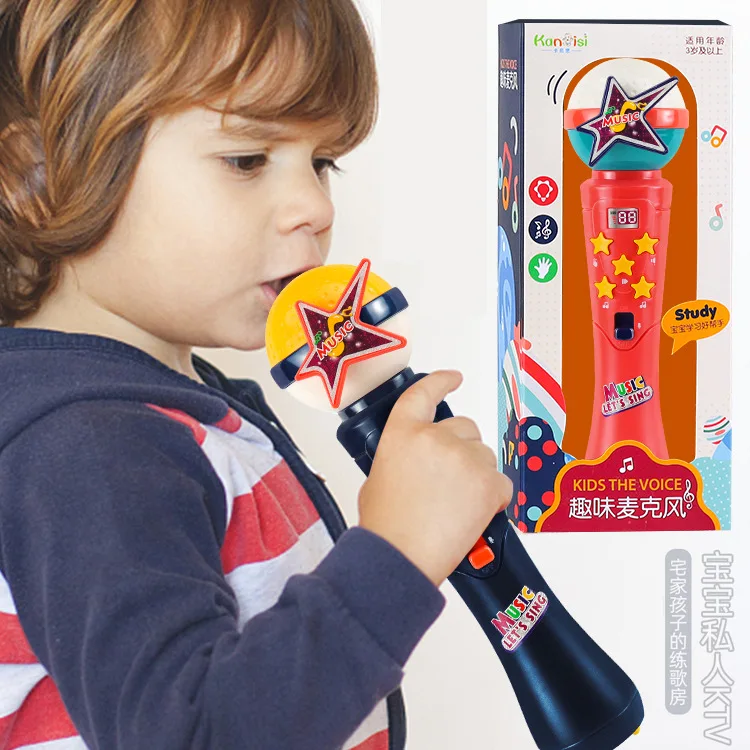 Kids Microphone Bluetooth Audio All-in-one Microphone Men And Women Baby Singing Multifunction Early Education Karaoke Toys