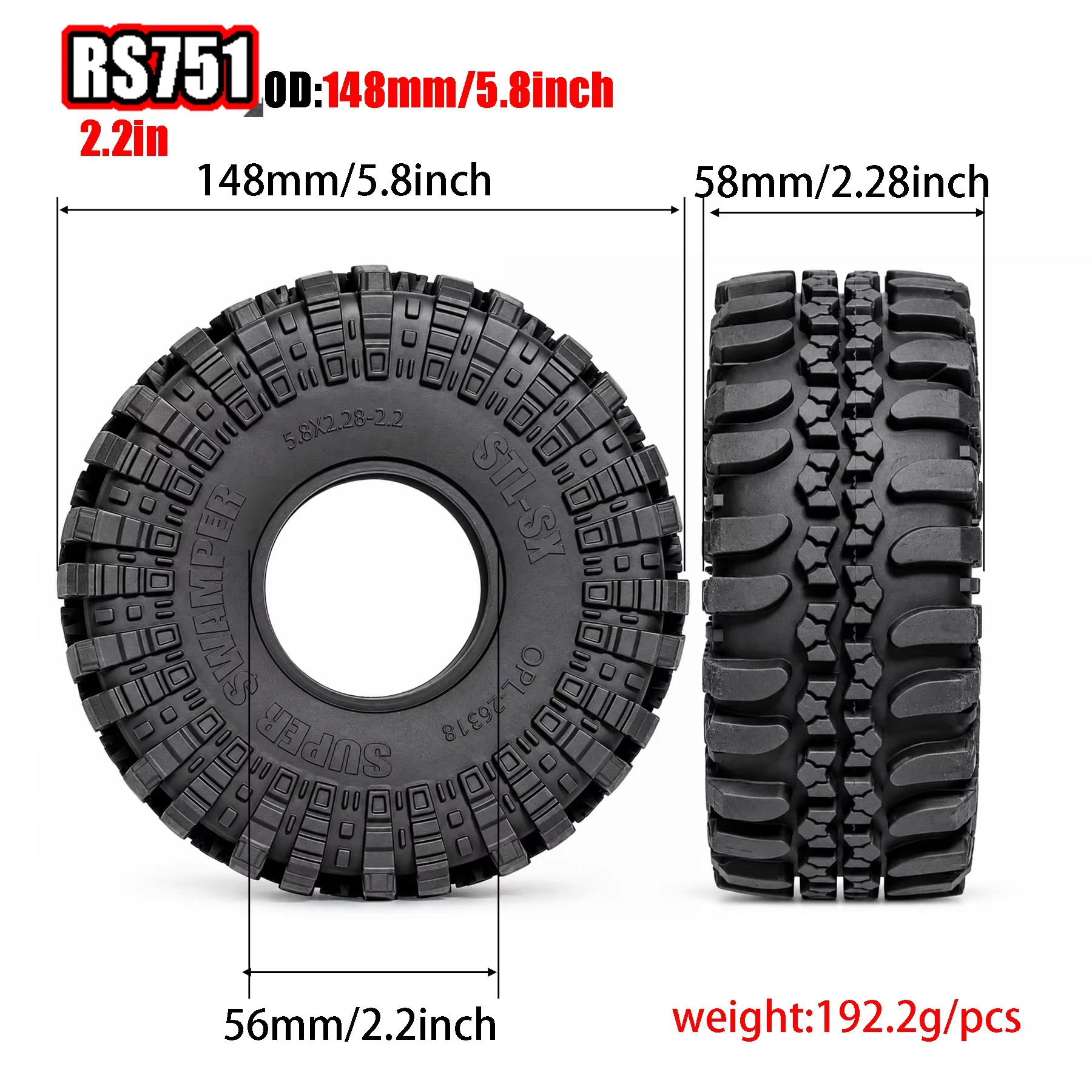 4Pcs 2.2